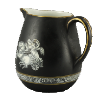 Pratt Ware jug, Grecian Key pattern, 1910-1920.